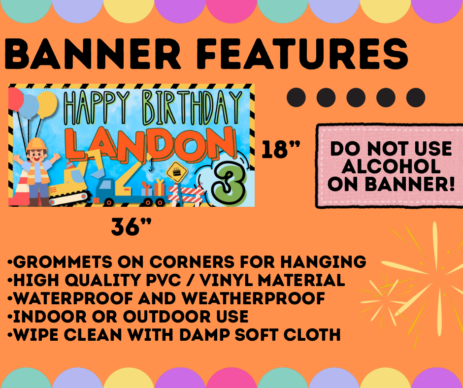 Construction Birthday Banner