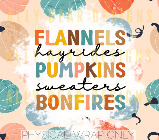 Flannels, Hayrides, Pumpkins, Sweaters, Bonfires