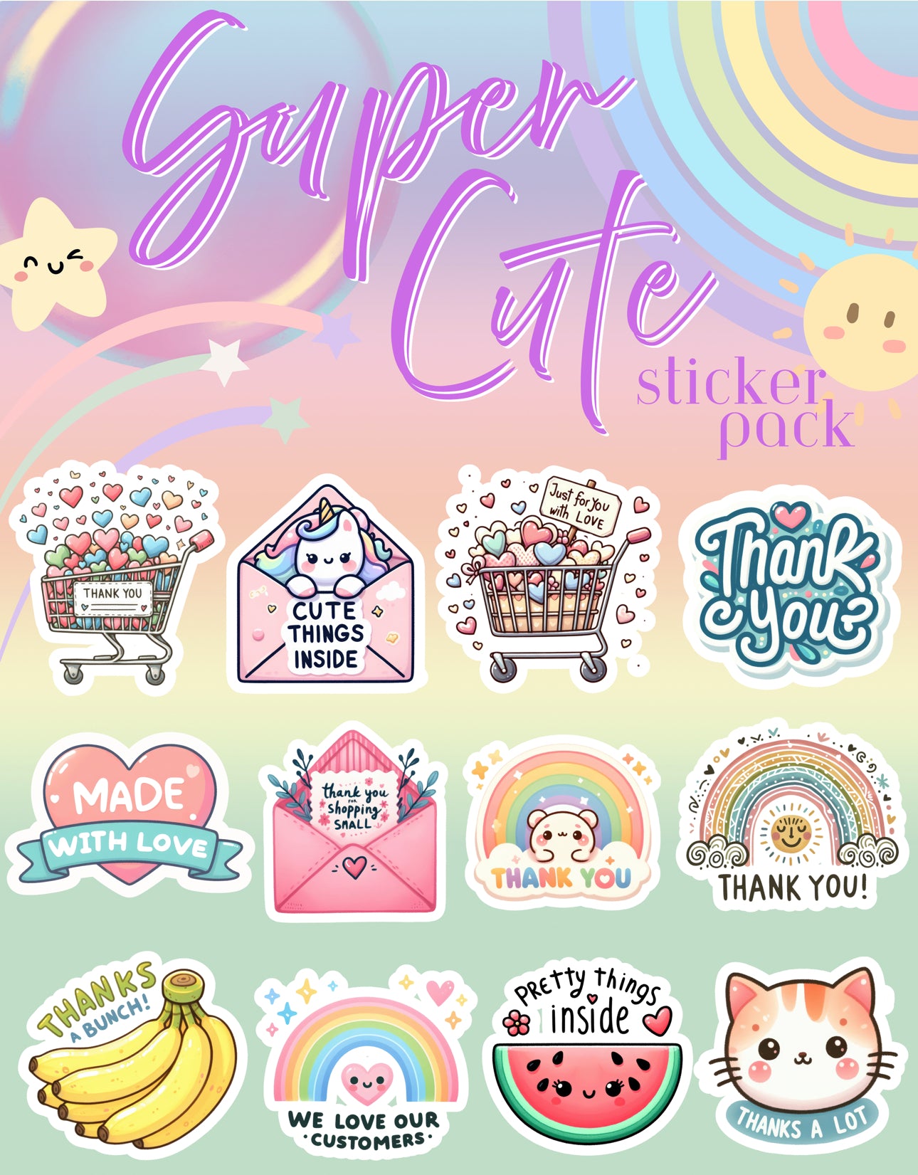 Super Cute - Sticker Set