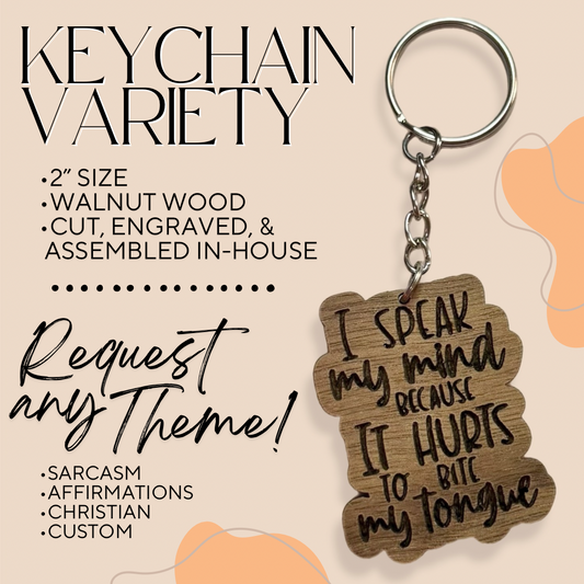 Wooden Keychains