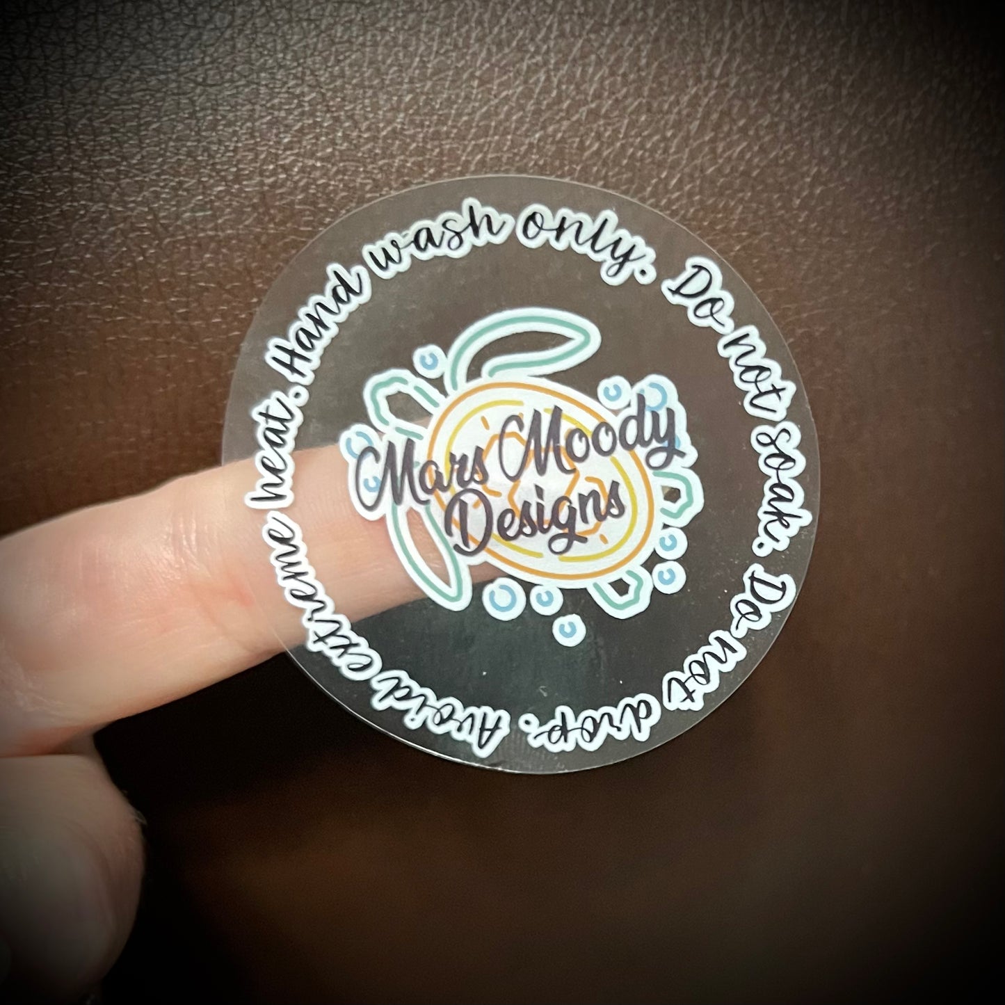Custom Tumbler Care Decals