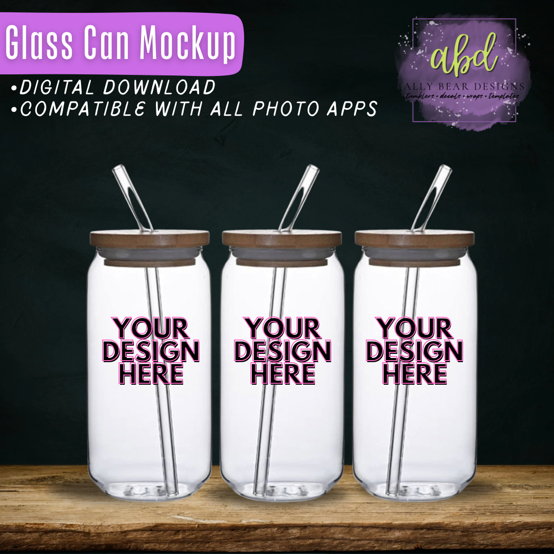 Glass Can Mockup