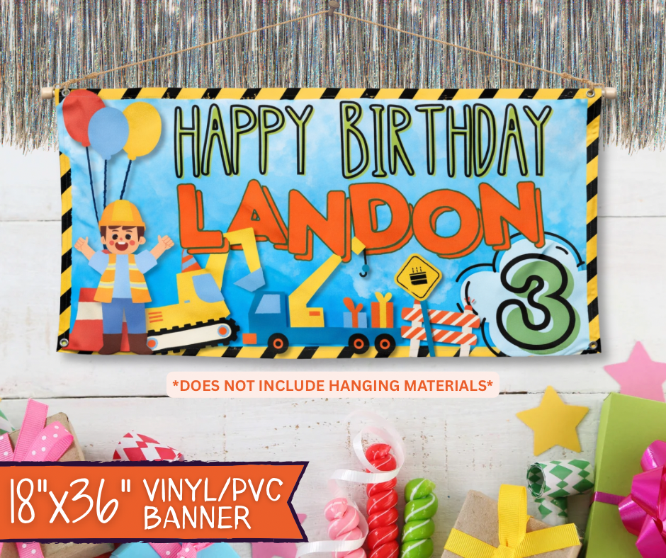 Construction Birthday Banner