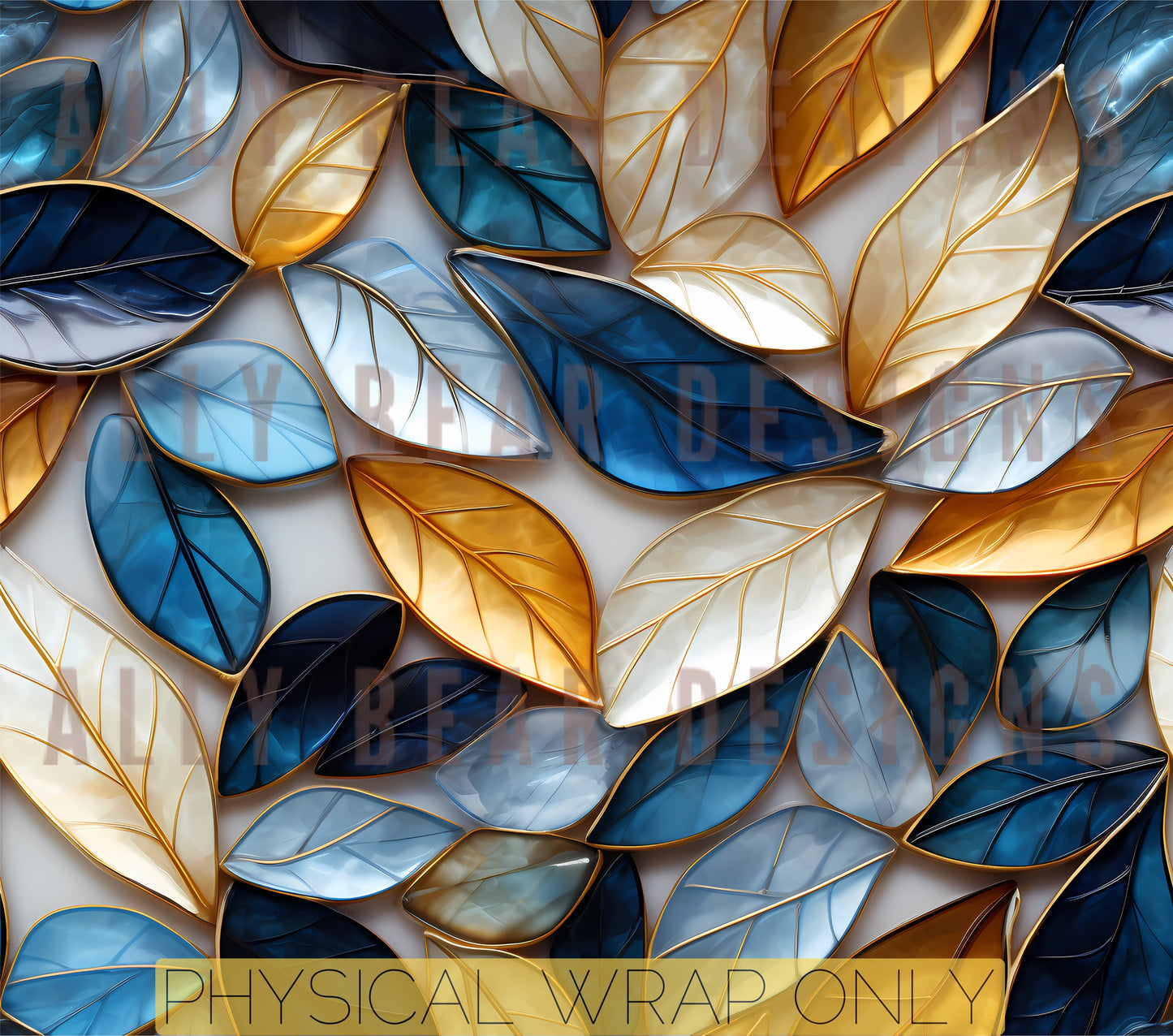 Navy and Gold Leaves