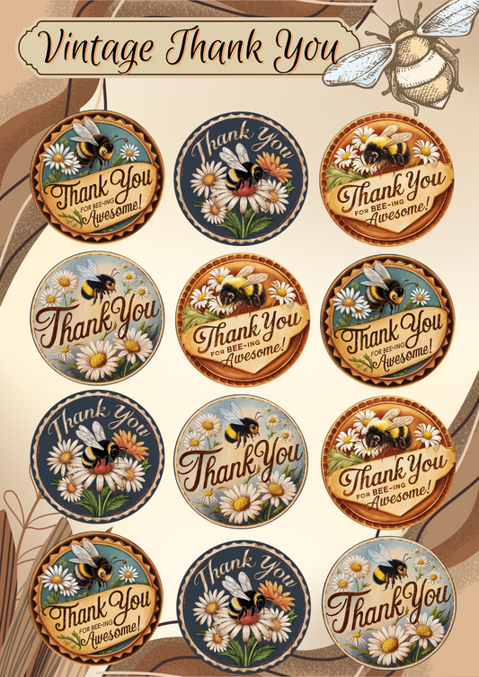 Vintage Thank You Set