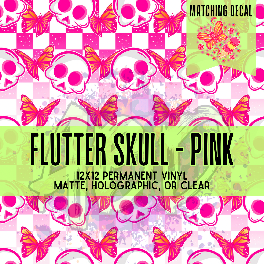 Flutter Skull - Pink