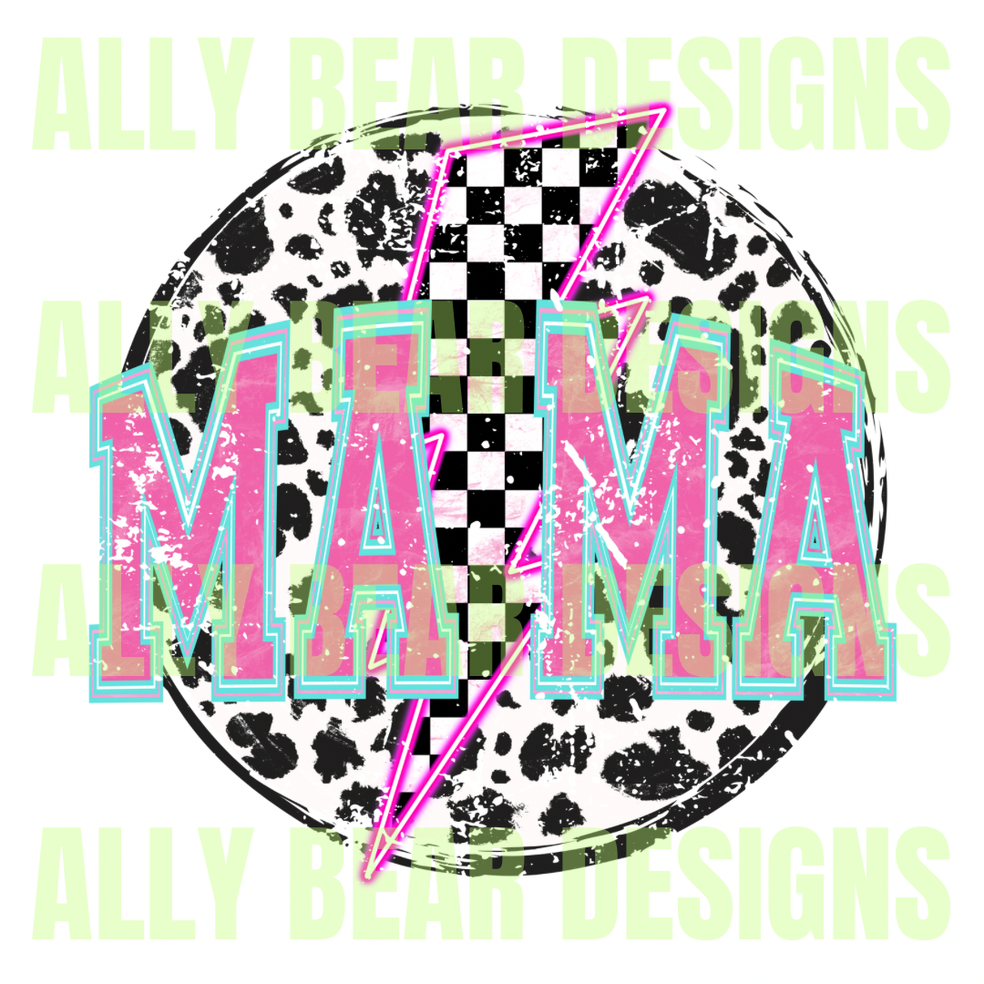 Mama - Grunge Cow