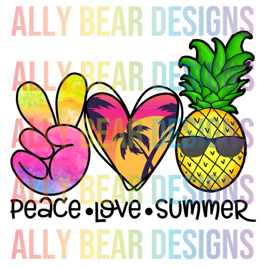 Peace Love Summer - Pineapple