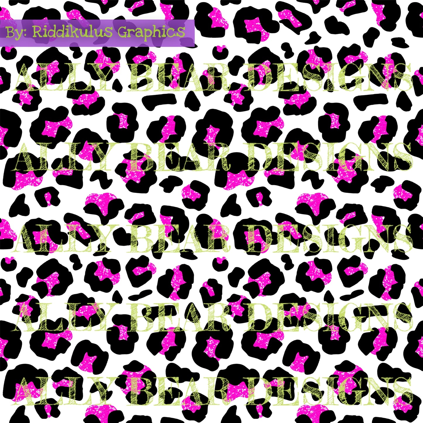 Pink Glitter Cheetah