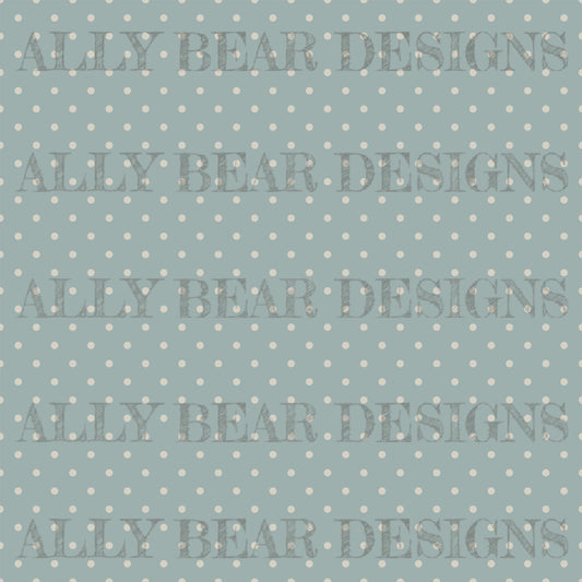 Vintage Blue Polka Dots