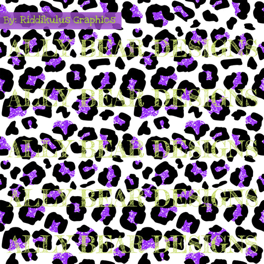 Purple Glitter Cheetah