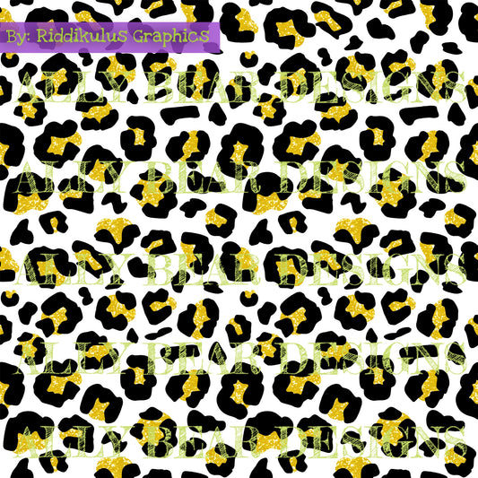 Gold Glitter Cheetah